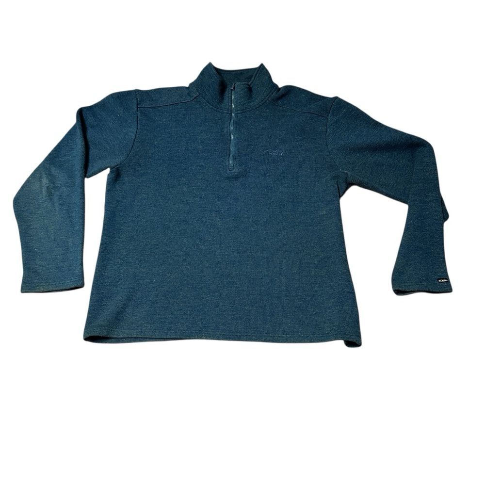 KAVU Blue Wool Blend Quarter Zip Pullover Sweater Men’s Large